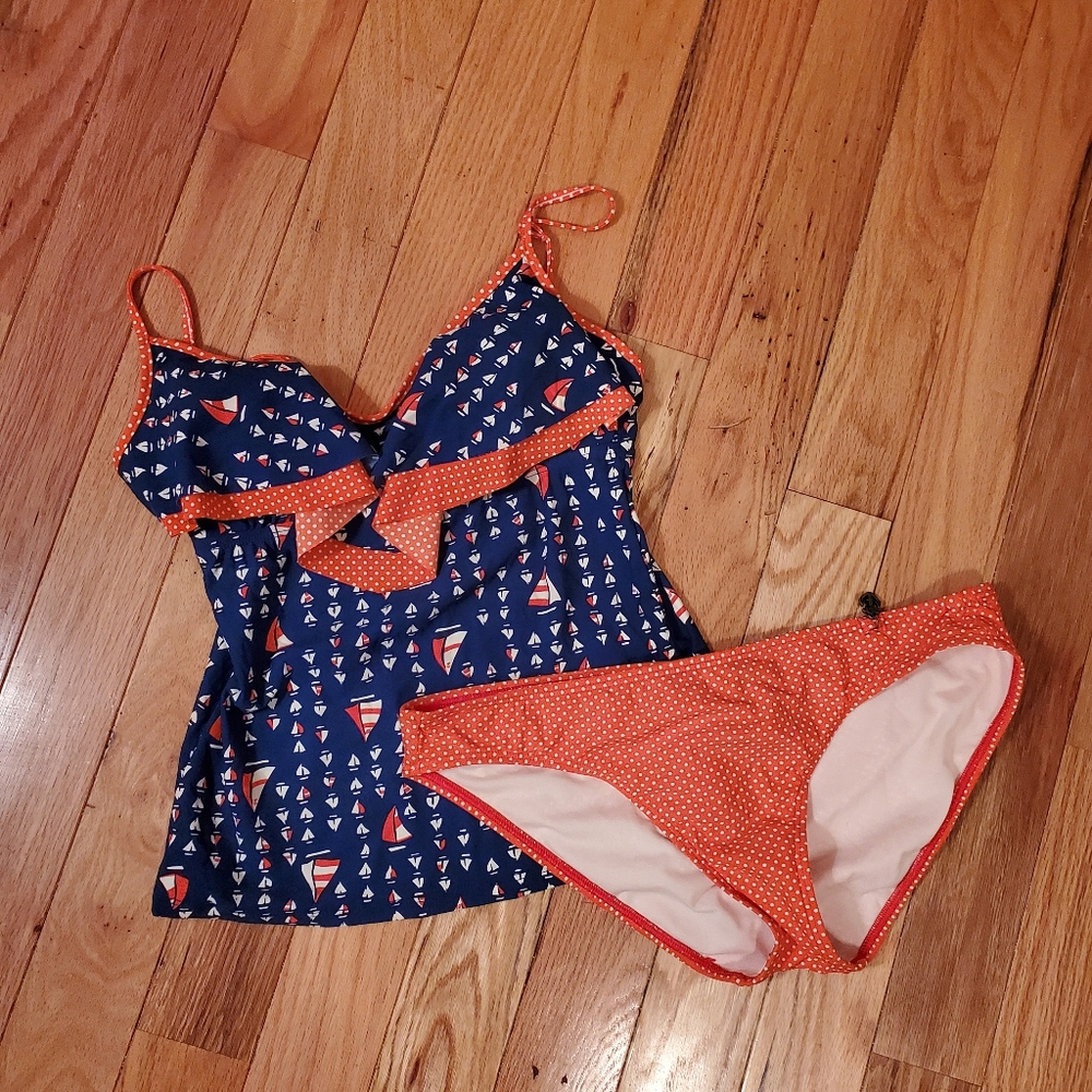 Sperry Sailboat Padded Tankini Set Size 4/6